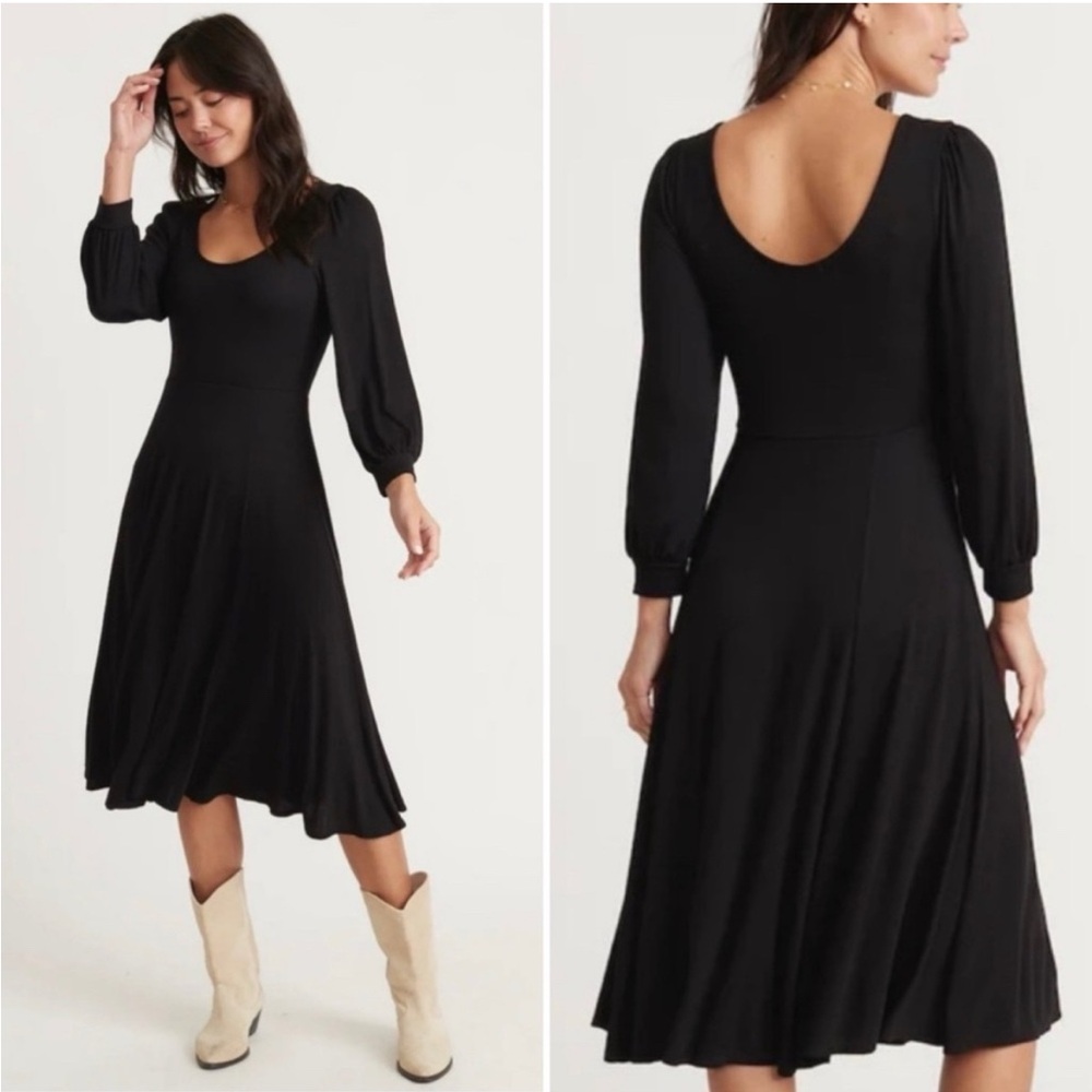 Marine Layer Black Midi Dress